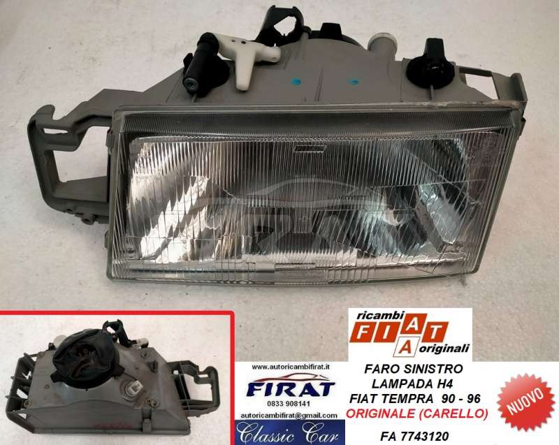 FARO FIAT TEMPRA 90 - 96 H4 SX CARELLO